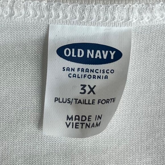 Old Navy Reversible Tank Top Womens 3X White New - Picture 5 of 9
